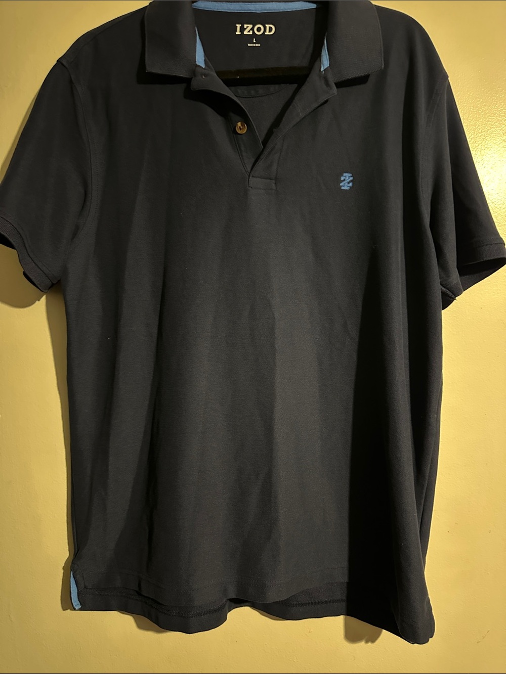 Izod Navy Polo with Light Blue Accents